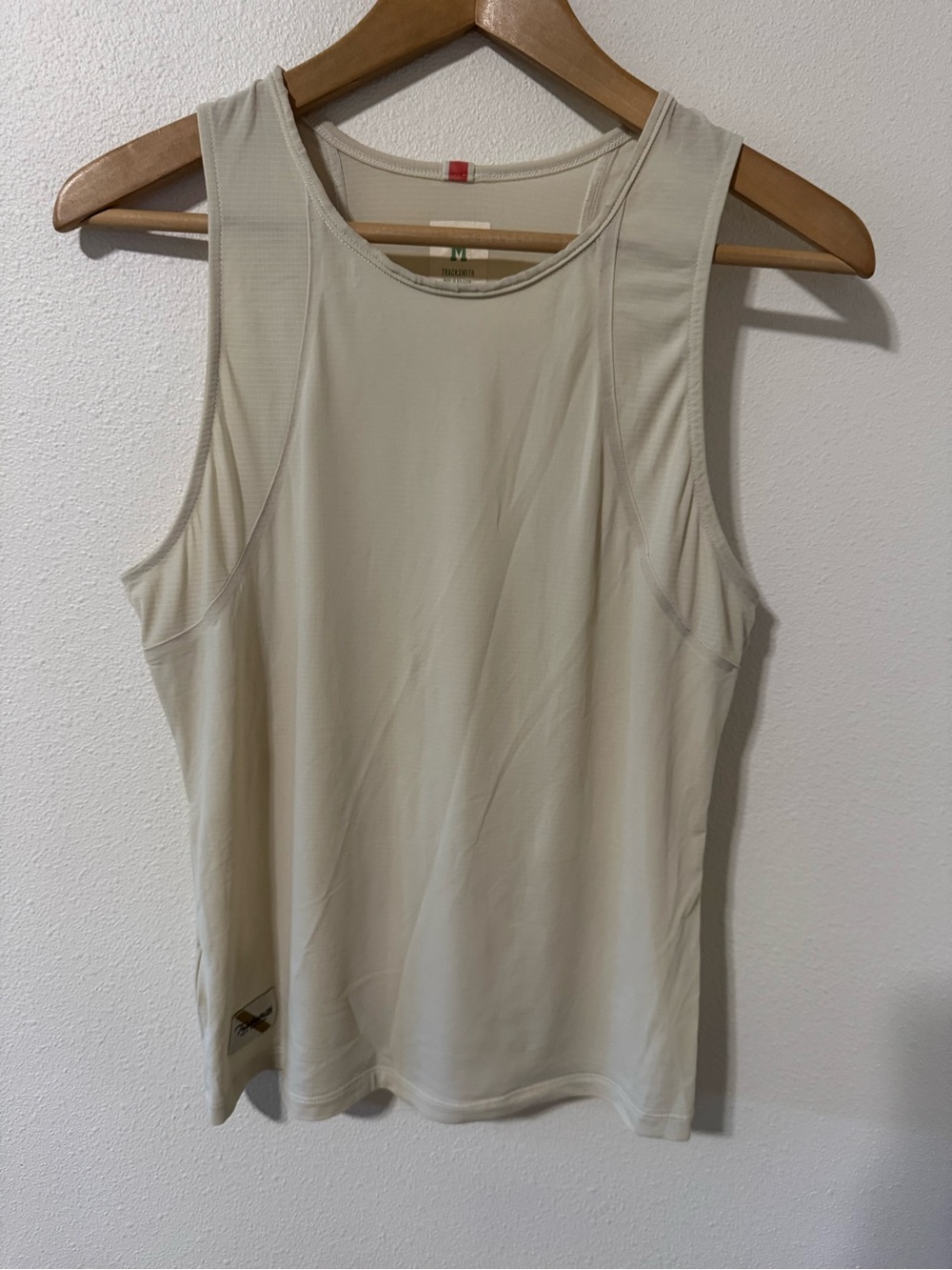 Tracksmith Tank Top Wheat Performance Running Workout Marathon-Medium